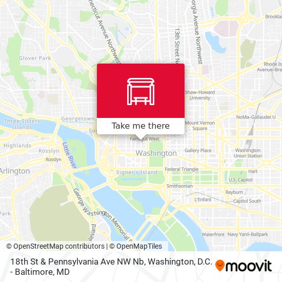 Mapa de 18th St & Pennsylvania Ave NW Nb