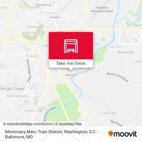 Mapa de Monocacy Marc Train Station