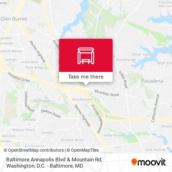 Baltimore Annapolis Blvd & Mountain Rd map