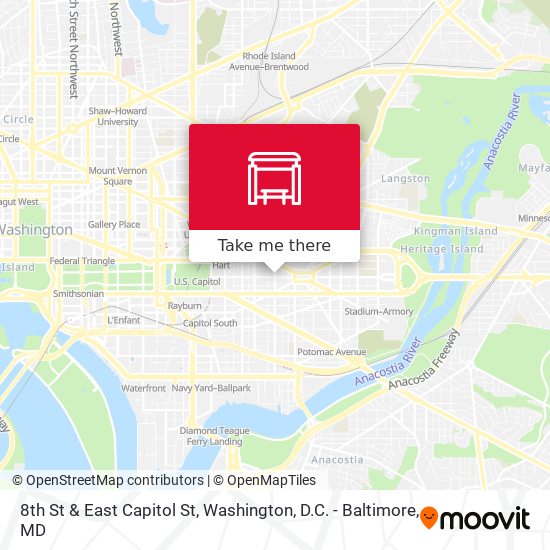 8th St & East Capitol St map