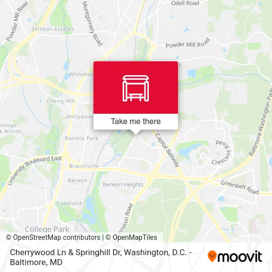 Mapa de Cherrywood Ln & Springhill Dr