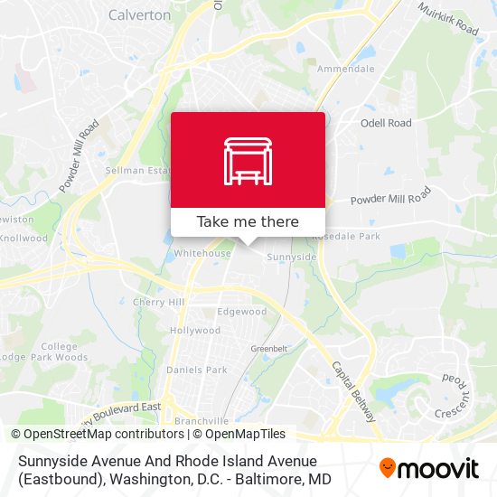 Mapa de Sunnyside Avenue And Rhode Island Avenue (Eastbound)