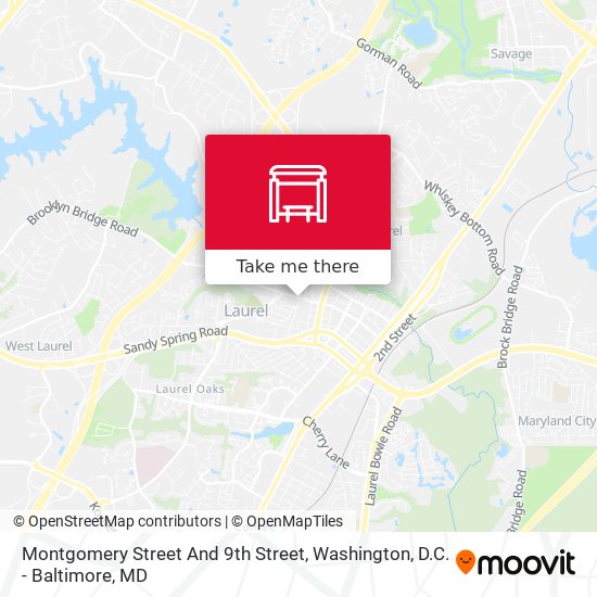 Mapa de Montgomery Street And 9th Street