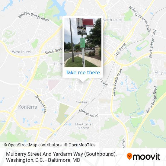 Mulberry Street And Yardarm Way (Southbound) map