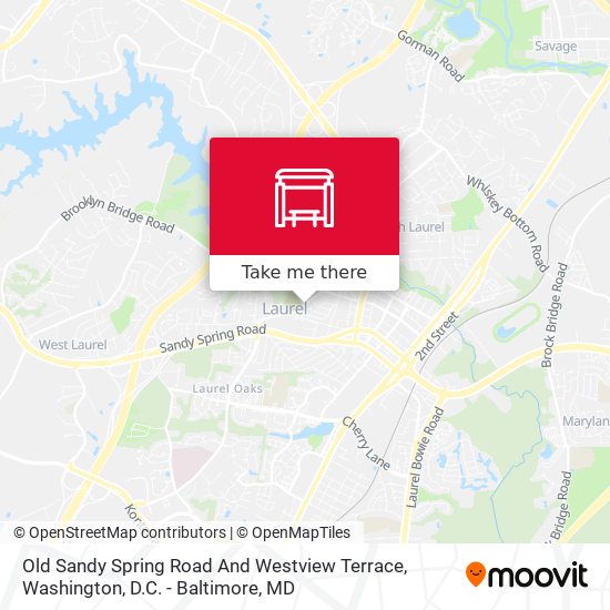 Old Sandy Spring Road And Westview Terrace map