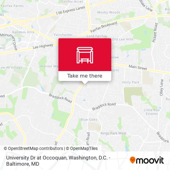 University Dr at Occoquan map