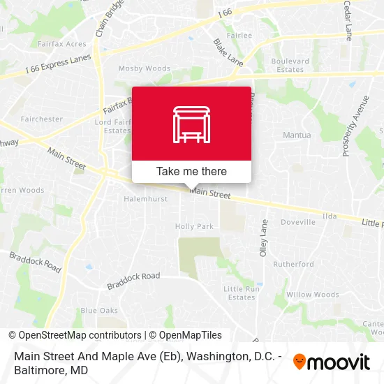 Main Street And Maple Ave (Eb) map