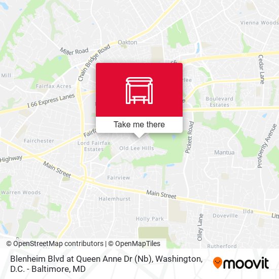 Blenheim Blvd at Queen Anne Dr (Nb) map
