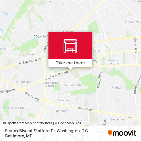 Mapa de Fairfax Blvd at Stafford Dr
