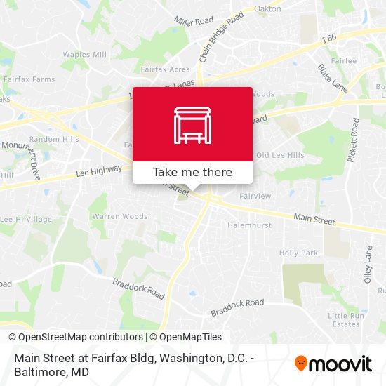 Main Street at Fairfax Bldg map