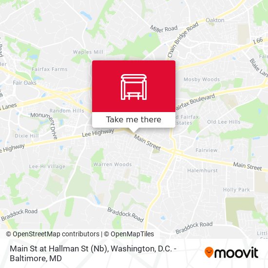 Main St at Hallman St (Nb) map