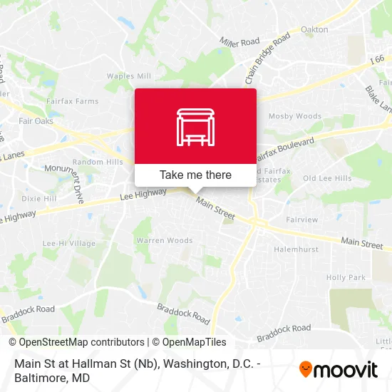 Main St at Hallman St (Nb) map