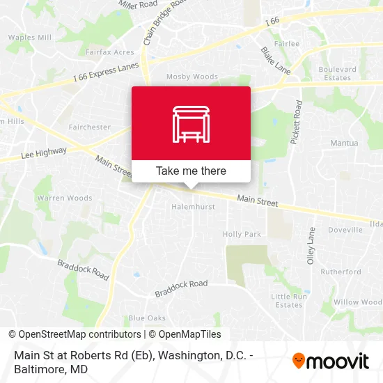 Main St at Roberts Rd (Eb) map