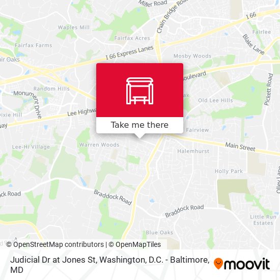 Judicial Dr at Jones St map