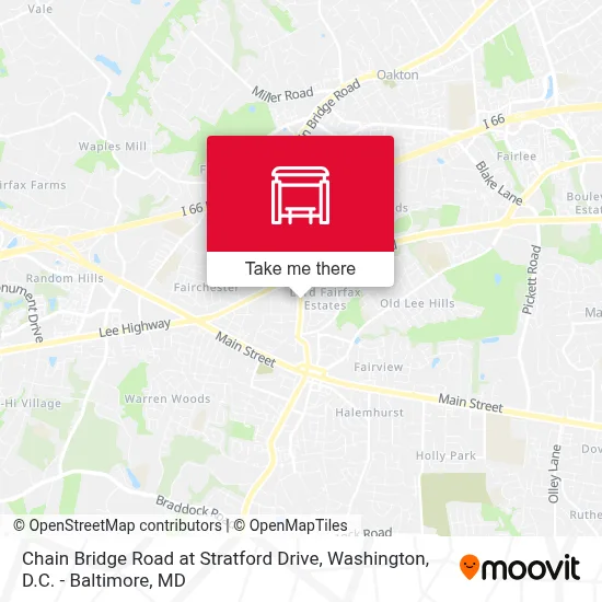Chain Bridge Road at Stratford Drive map