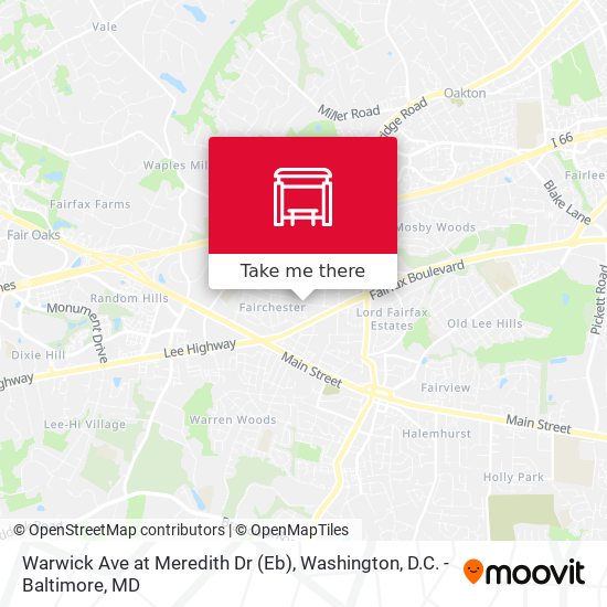 Warwick Ave at Meredith Dr (Eb) map