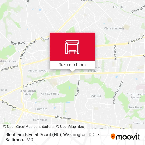 Blenheim Blvd at Scout (Nb) map
