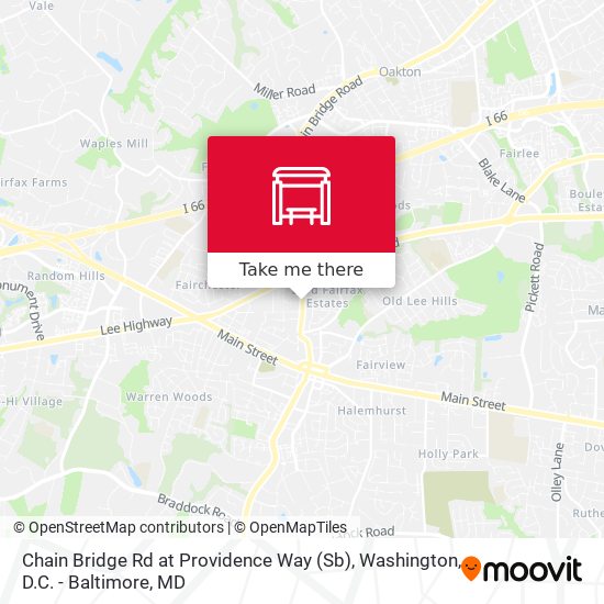 Chain Bridge Rd at Providence Way (Sb) map