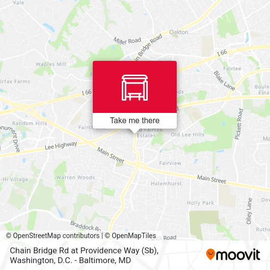Chain Bridge Rd at Providence Way (Sb) map