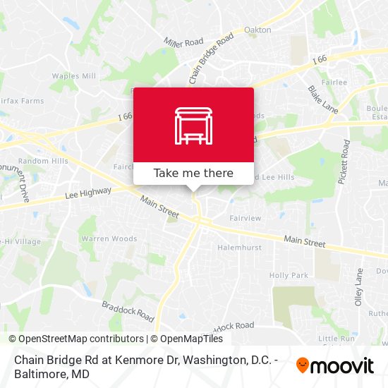 Chain Bridge Rd at Kenmore Dr map