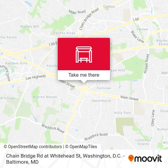 Chain Bridge Rd at Whitehead St map