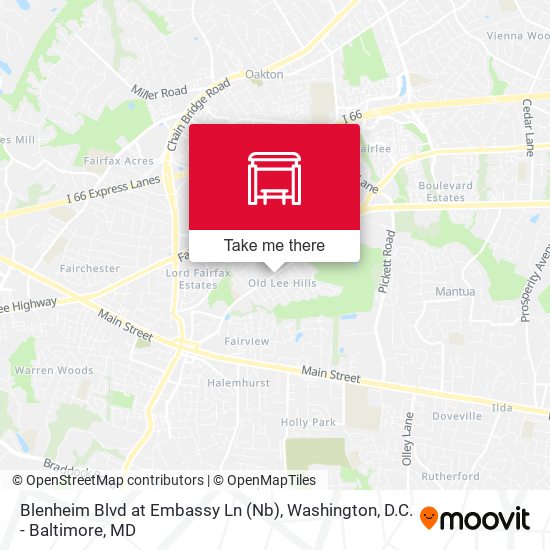 Blenheim Blvd at Embassy Ln (Nb) map