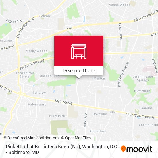 Pickett Rd at Barrister's Keep (Nb) map