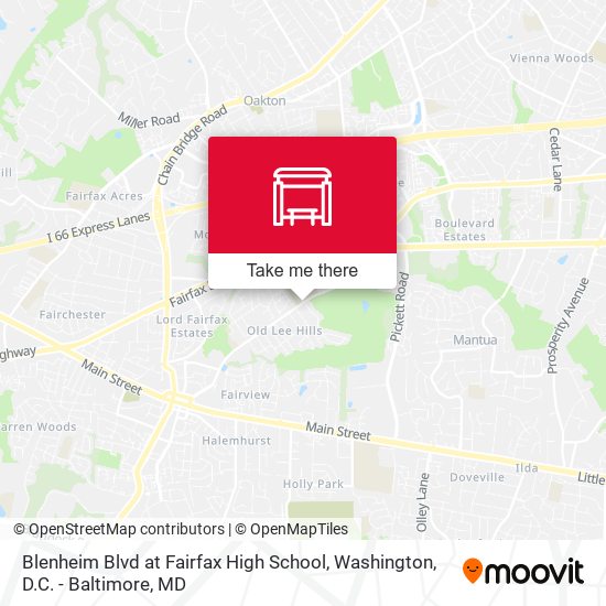 Mapa de Blenheim Blvd at Fairfax High School