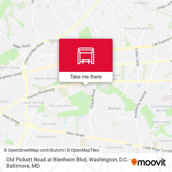 Old Pickett Road at Blenheim Blvd map