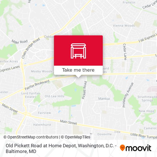 Old Pickett Road at Home Depot map