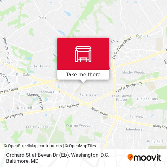 Orchard St at Bevan Dr (Eb) map
