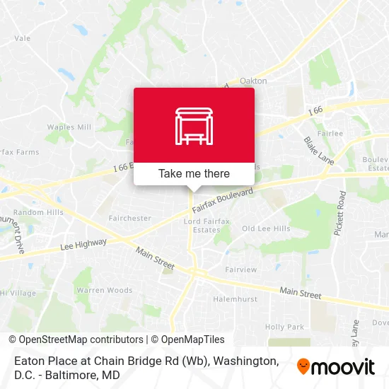 Eaton Place at Chain Bridge Rd (Wb) map