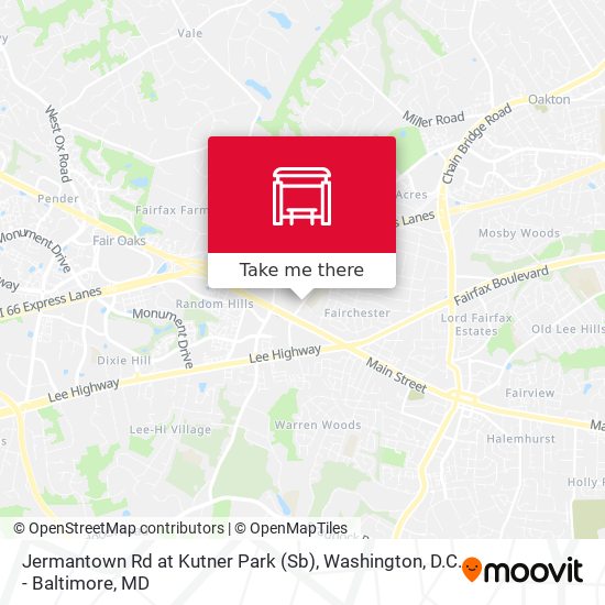 Mapa de Jermantown Rd at Kutner Park (Sb)