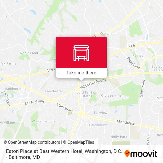 Mapa de Eaton Place at Best Western Hotel