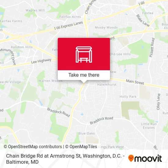 Chain Bridge Rd at Armstrong St map
