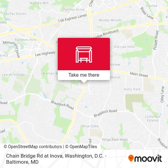 Chain Bridge Rd at Inova map