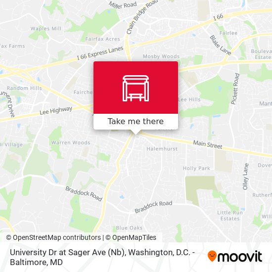 Mapa de University Dr at Sager Ave (Nb)