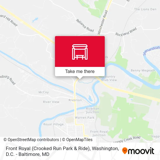 Mapa de Front Royal (Crooked Run Park & Ride)