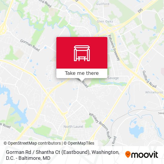 Gorman Rd / Shantha Ct (Eastbound) map