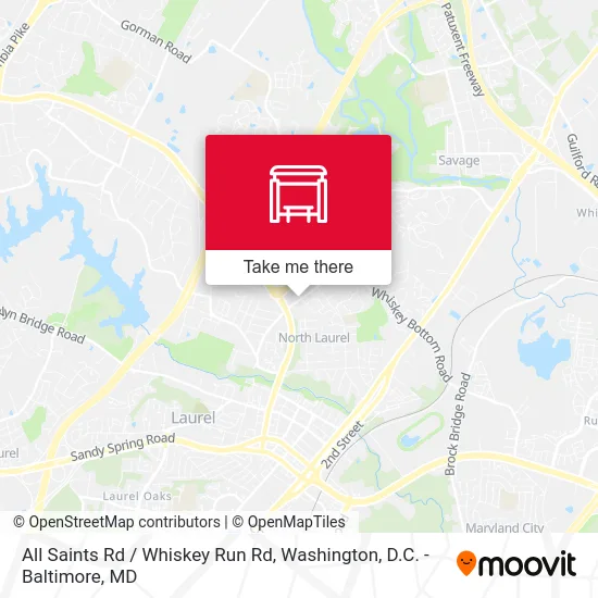 All Saints Rd / Whiskey Run Rd map