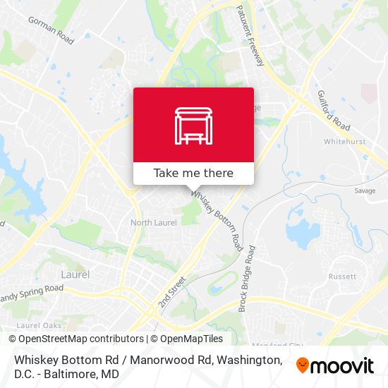 Mapa de Whiskey Bottom Rd / Manorwood Rd