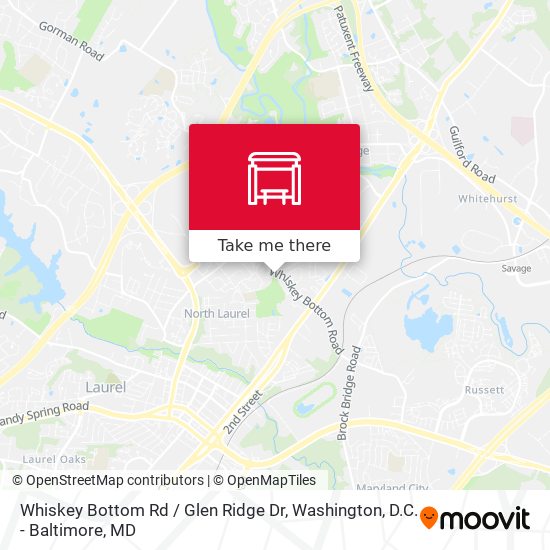 Mapa de Whiskey Bottom Rd / Glen Ridge Dr