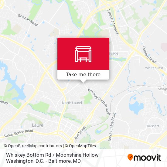 Mapa de Whiskey Bottom Rd / Moonshine Hollow