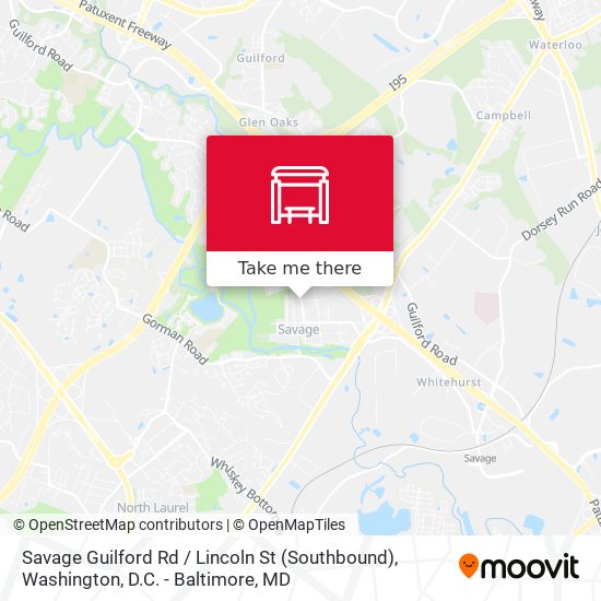 Mapa de Savage Guilford Rd / Lincoln St (Southbound)
