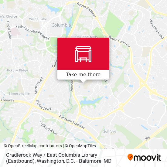 Cradlerock Way / East Columbia Library (Eastbound) map