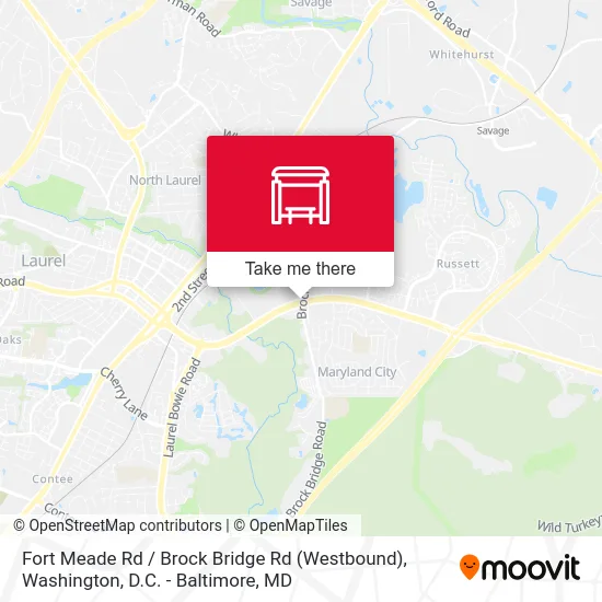 Fort Meade Rd / Brock Bridge Rd (Westbound) map