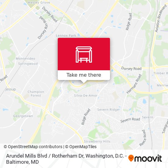 Mapa de Arundel Mills Blvd / Rotherham Dr