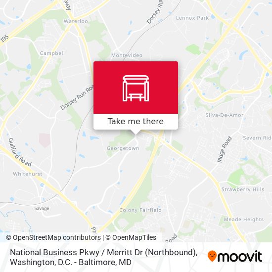 Mapa de National Business Pkwy / Merritt Dr (Northbound)