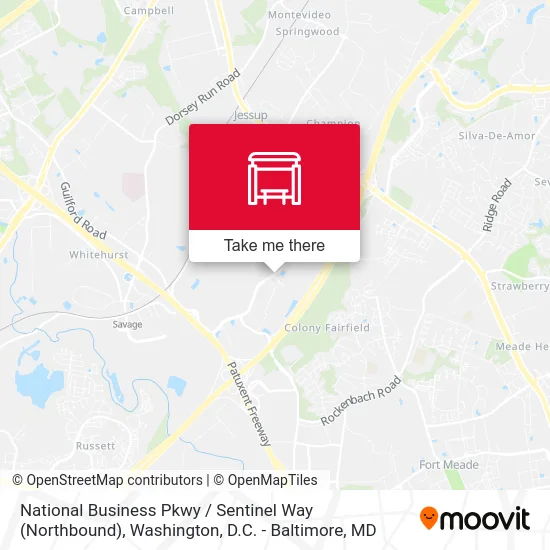 National Business Pkwy / Sentinel Way (Northbound) map