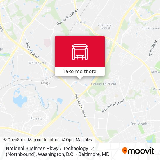 Mapa de National Business Pkwy / Technology Dr (Northbound)